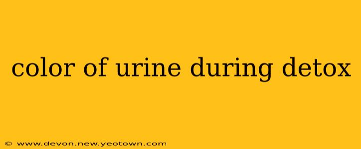 color of urine during detox