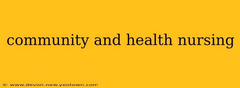 community and health nursing