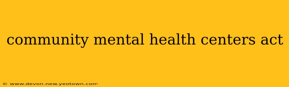 community mental health centers act