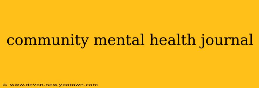 community mental health journal