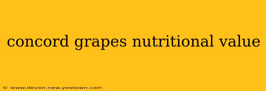 concord grapes nutritional value