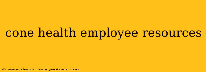 cone health employee resources