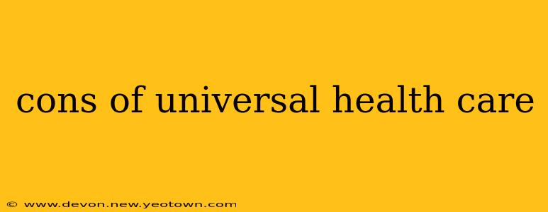 cons of universal health care