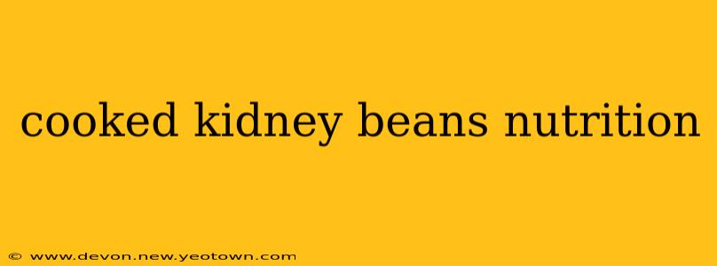cooked kidney beans nutrition