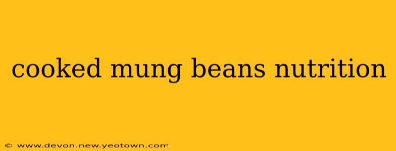 cooked mung beans nutrition