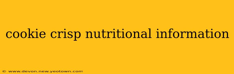 cookie crisp nutritional information