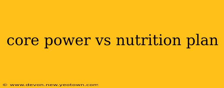 core power vs nutrition plan