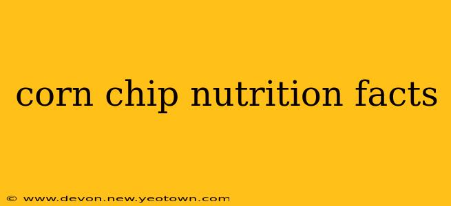 corn chip nutrition facts