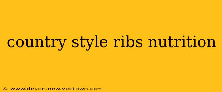 country style ribs nutrition