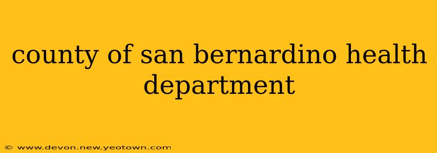 county of san bernardino health department