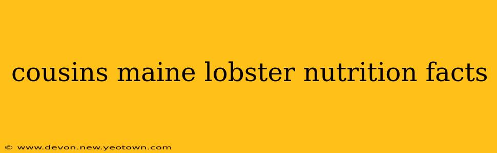 cousins maine lobster nutrition facts