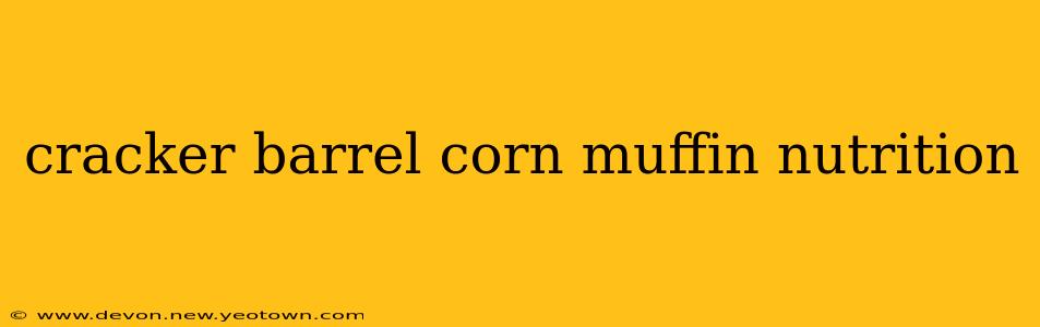 cracker barrel corn muffin nutrition