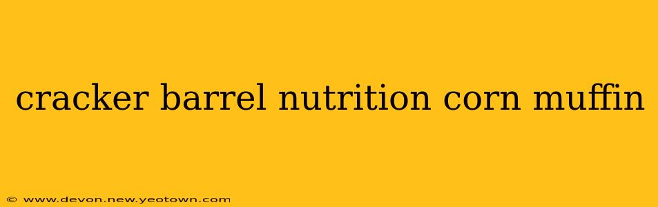 cracker barrel nutrition corn muffin