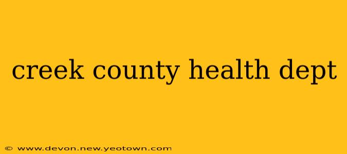 creek county health dept