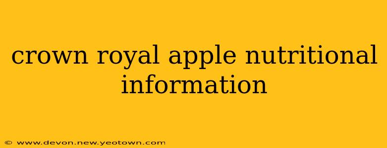 crown royal apple nutritional information