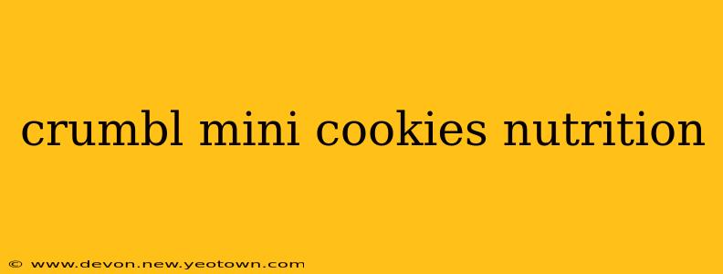 crumbl mini cookies nutrition