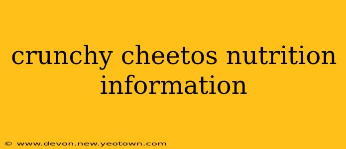 crunchy cheetos nutrition information