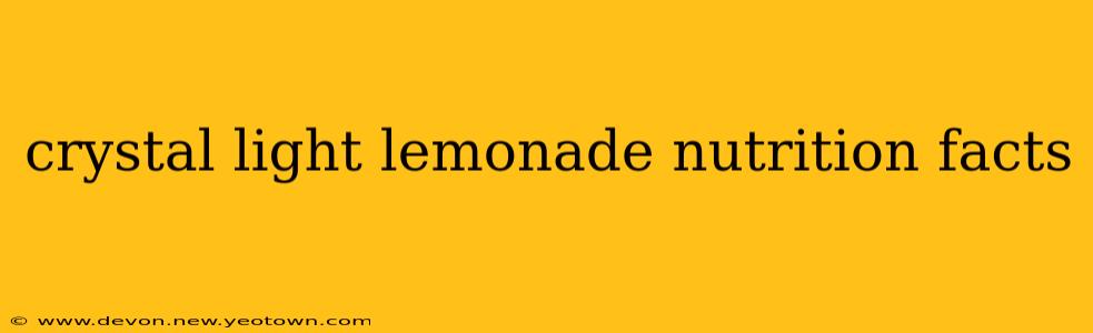 crystal light lemonade nutrition facts
