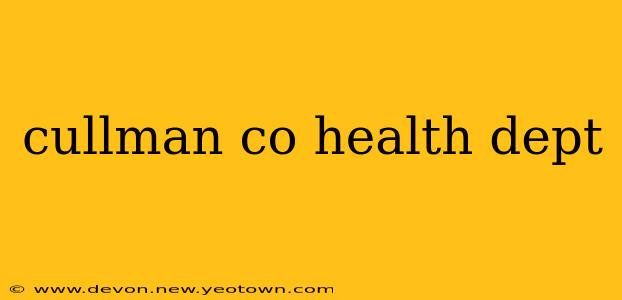 cullman co health dept
