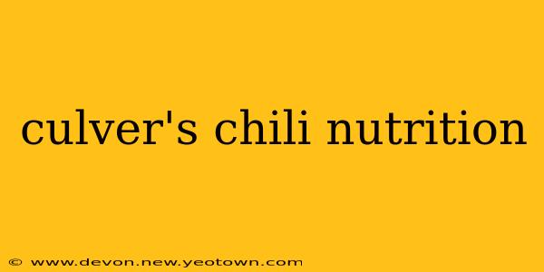 culver's chili nutrition