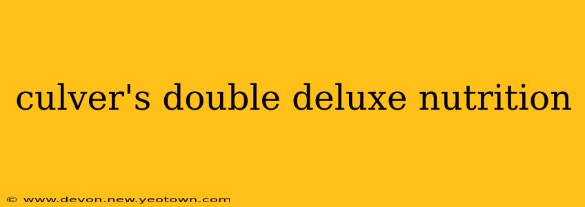 culver's double deluxe nutrition