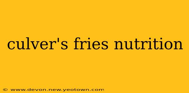 culver's fries nutrition
