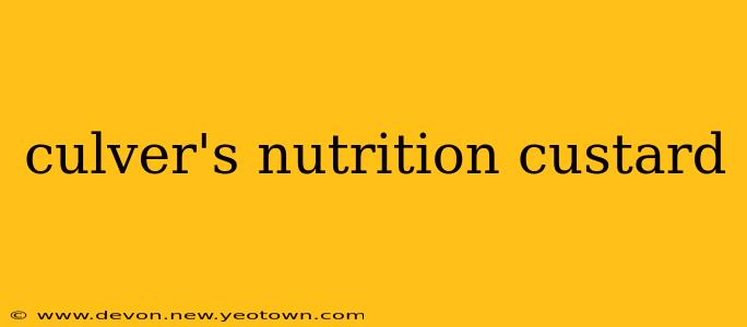 culver's nutrition custard