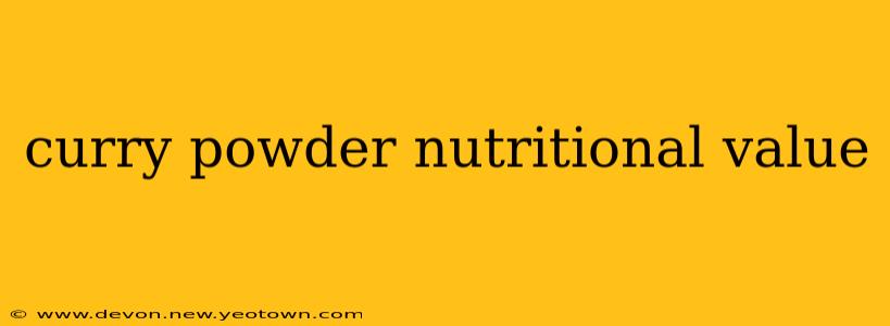 curry powder nutritional value