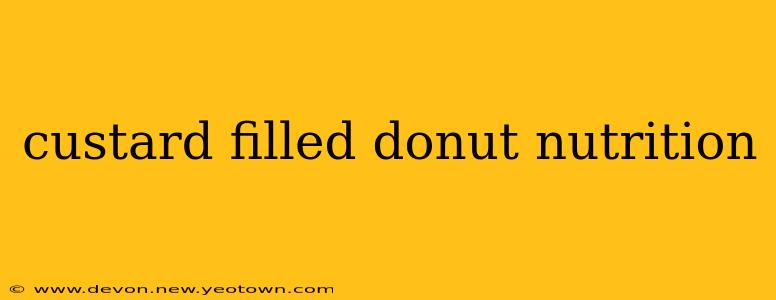 custard filled donut nutrition