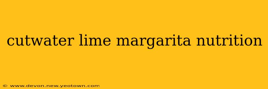 cutwater lime margarita nutrition
