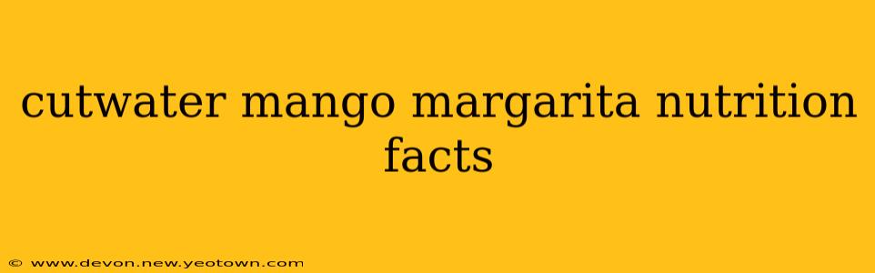 cutwater mango margarita nutrition facts
