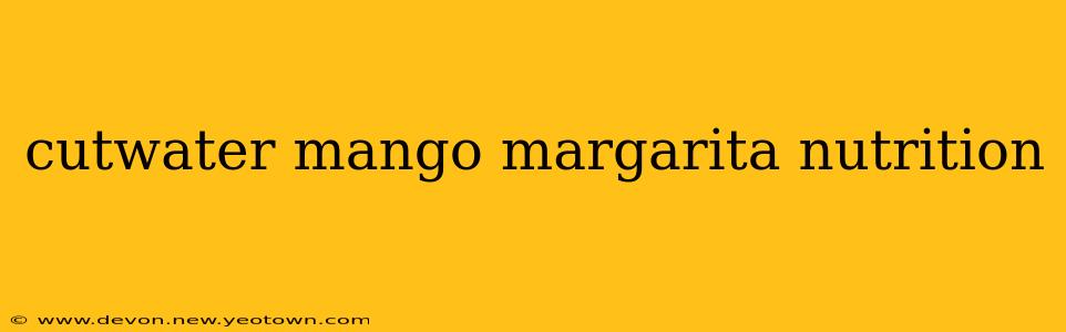 cutwater mango margarita nutrition