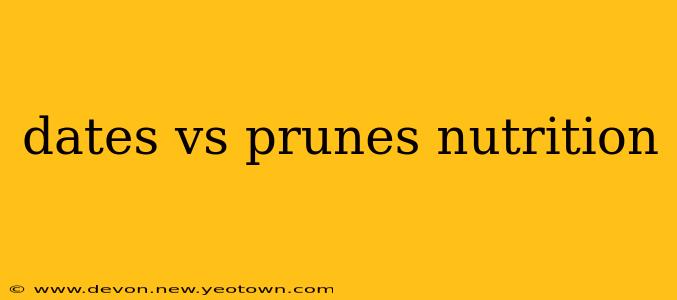 dates vs prunes nutrition