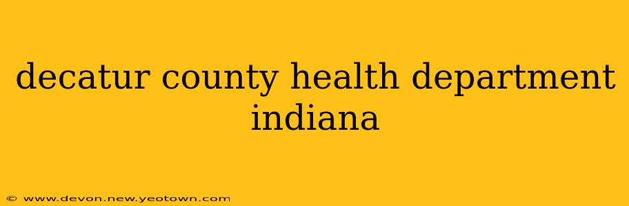 decatur county health department indiana