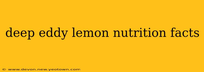 deep eddy lemon nutrition facts