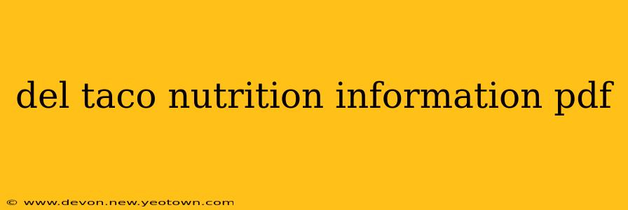 del taco nutrition information pdf