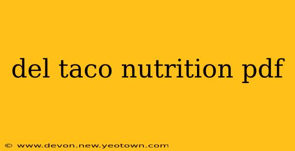 del taco nutrition pdf