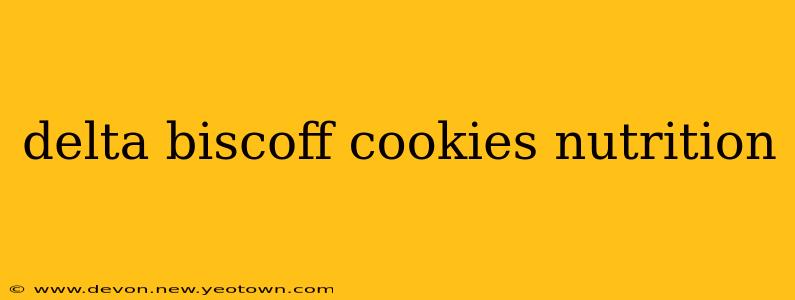 delta biscoff cookies nutrition