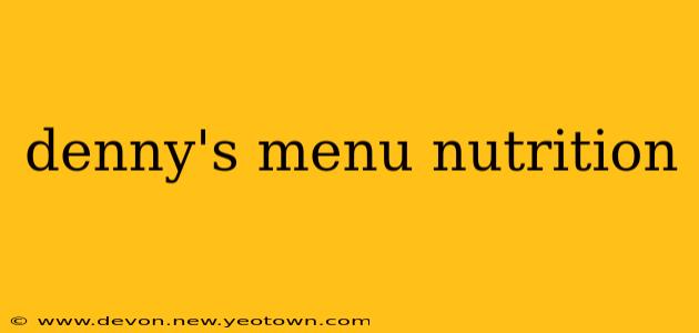 denny's menu nutrition