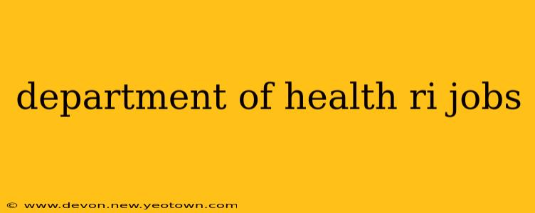 department of health ri jobs