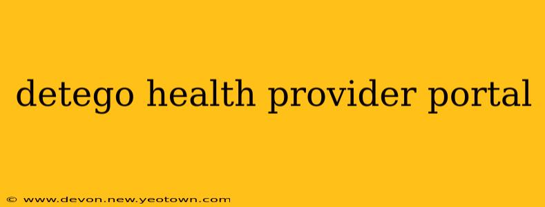 detego health provider portal