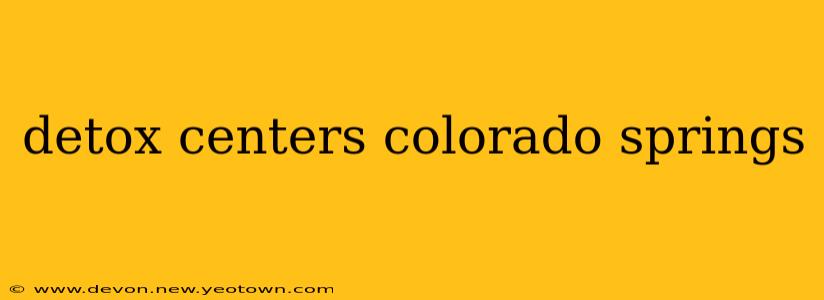 detox centers colorado springs