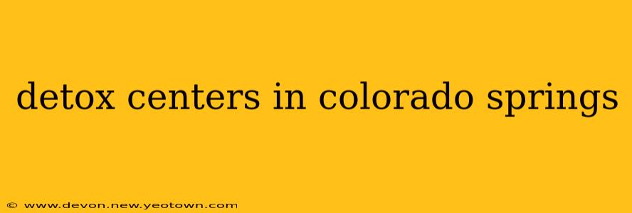 detox centers in colorado springs