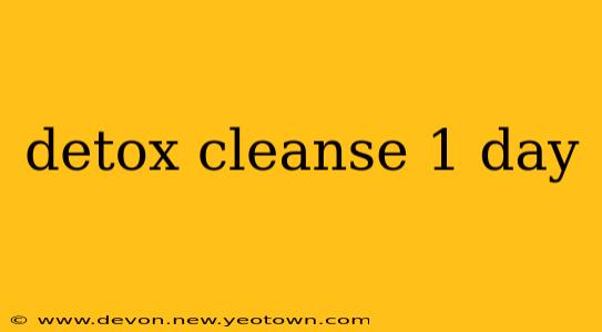 detox cleanse 1 day