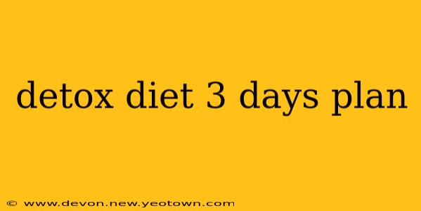 detox diet 3 days plan