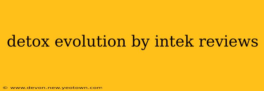 detox evolution by intek reviews