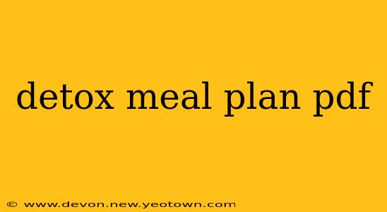detox meal plan pdf