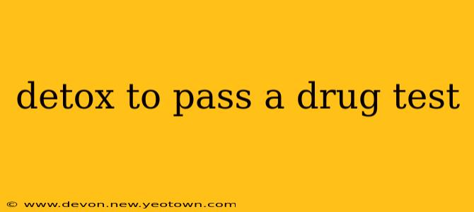 detox to pass a drug test
