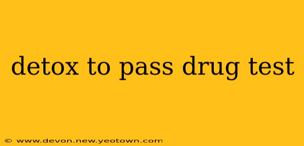 detox to pass drug test