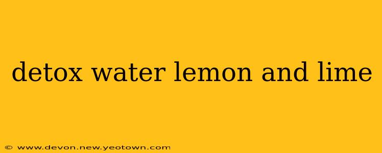 detox water lemon and lime